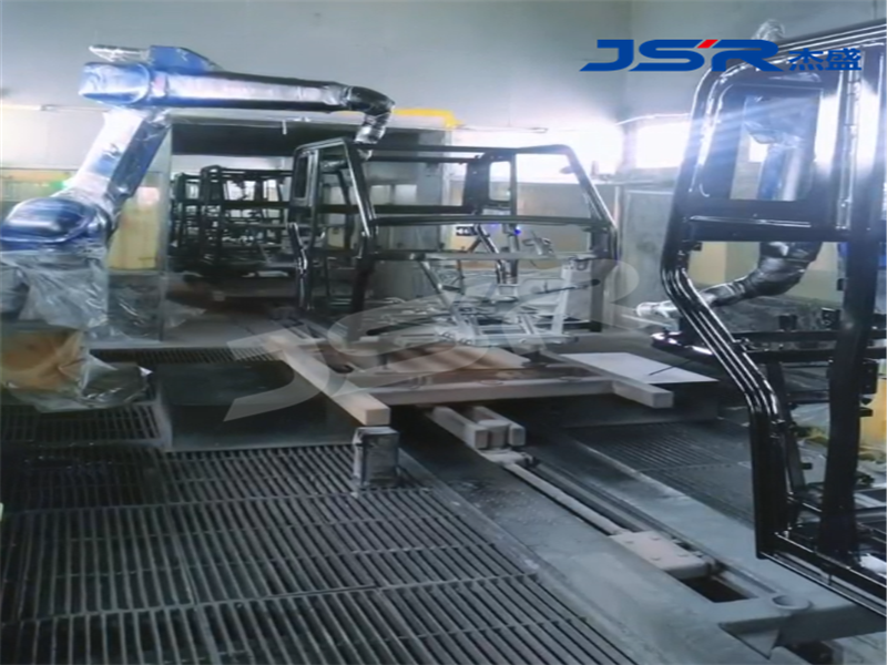 Robot mini truck headframe spraying