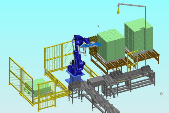 Linea di produzione di pallettizzazione robotizzata