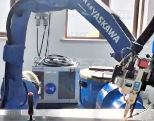 Robot laser welding with filler wire of household kitchen and bathroom product